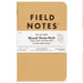 Field Notes Memo Book - Kraft 3 Pack - Mixed